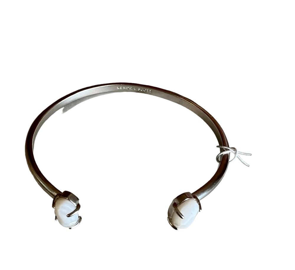 Kendra Scott Edie cuff bracelet silver white